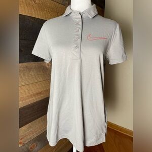 Nike Women's Gray Golf Polo Size Large